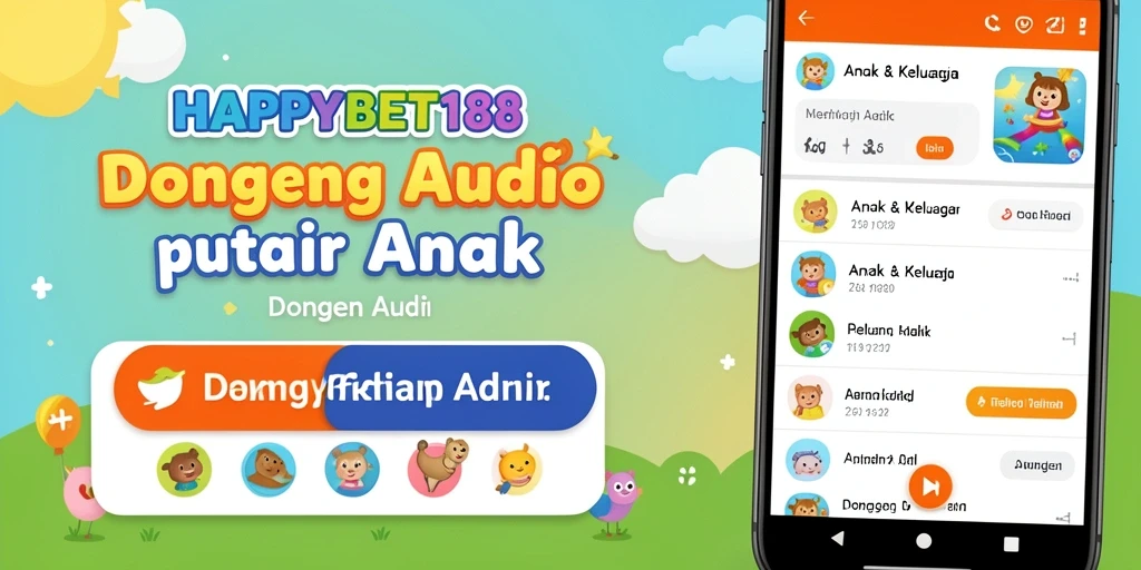 Antarmuka pengguna HAPPYBET188 yang ramah anak dan interaktif.