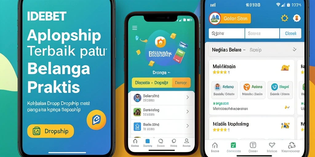 Antarmuka aplikasi IDEBET yang user-friendly untuk belanja dropship.