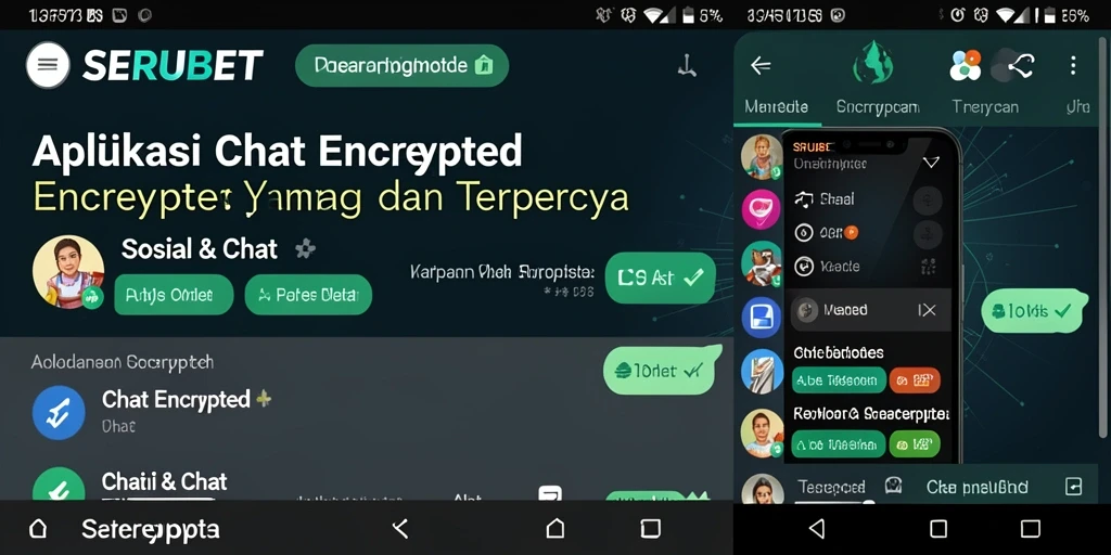 Antarmuka pengguna SERUBET yang menarik dan fungsional untuk chat aman.
