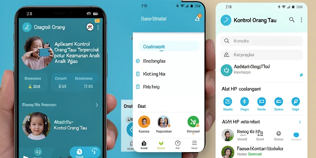 Antarmuka pengguna Z18 yang ramah dan intuitif untuk kontrol orang tua.